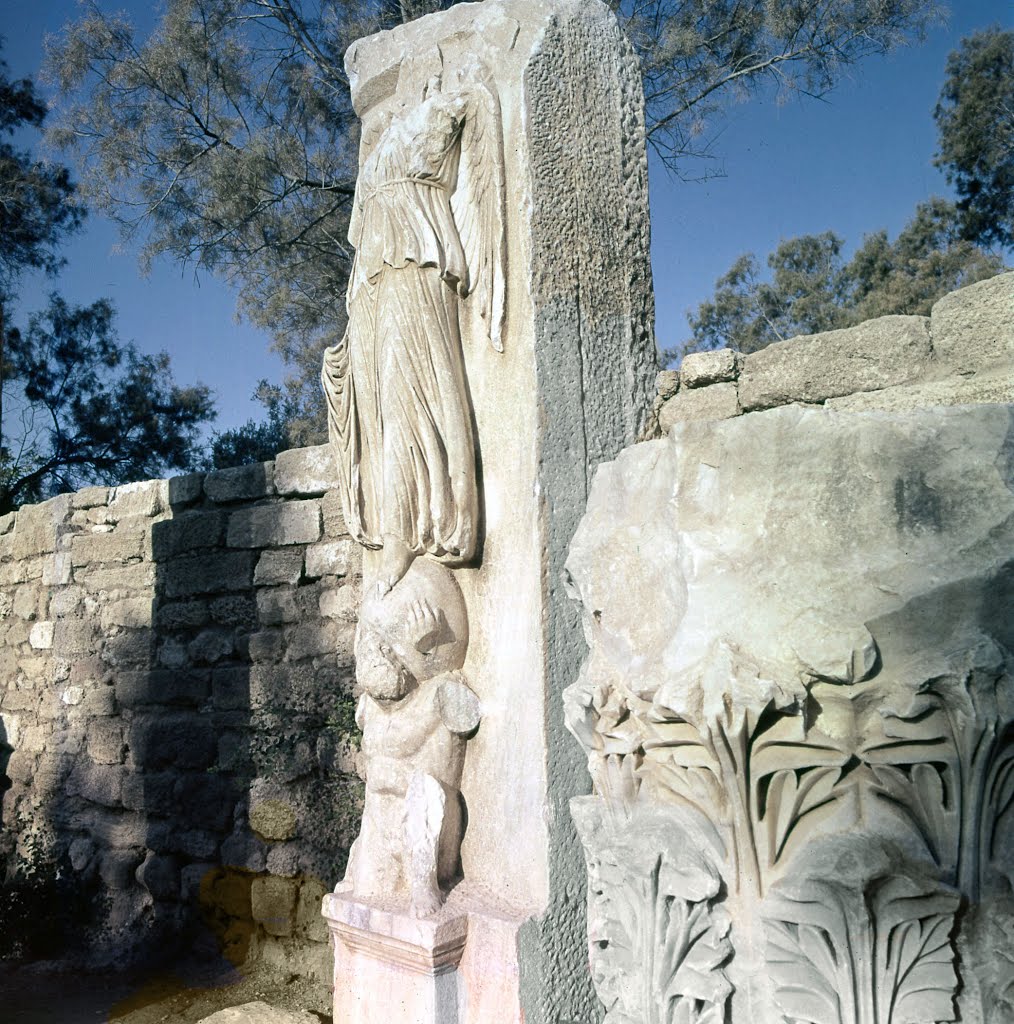 Roman victory goddess in the  Ashkelon National park , 1972- Israel