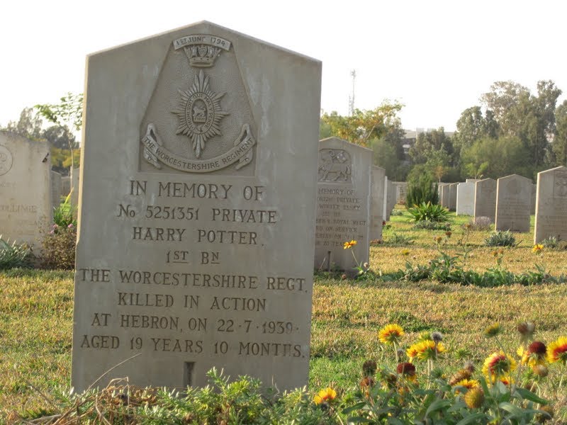 Harry Potters grave, British Military Cemetery, Ramla