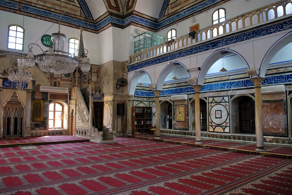 Interior of the  Al-Jazzar Mosque.