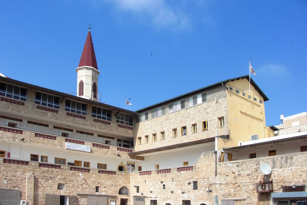 Old Akko, Khan Ei Faran(Franks Inn) and Tara Santa School in old Venetian Quarter