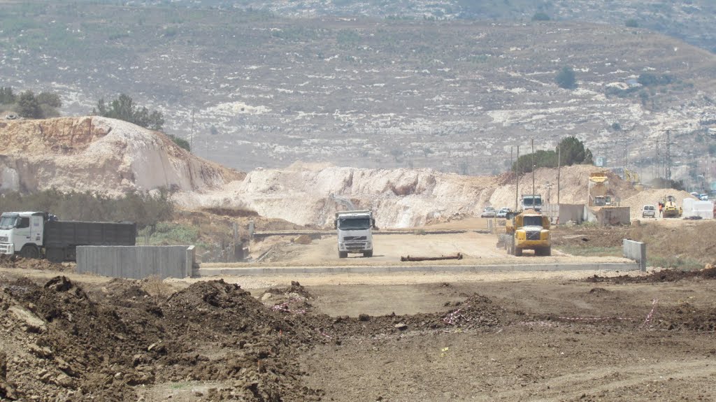 West Karmiel Junction, large earthmoving work along the railroad to Karmiel           , Israel