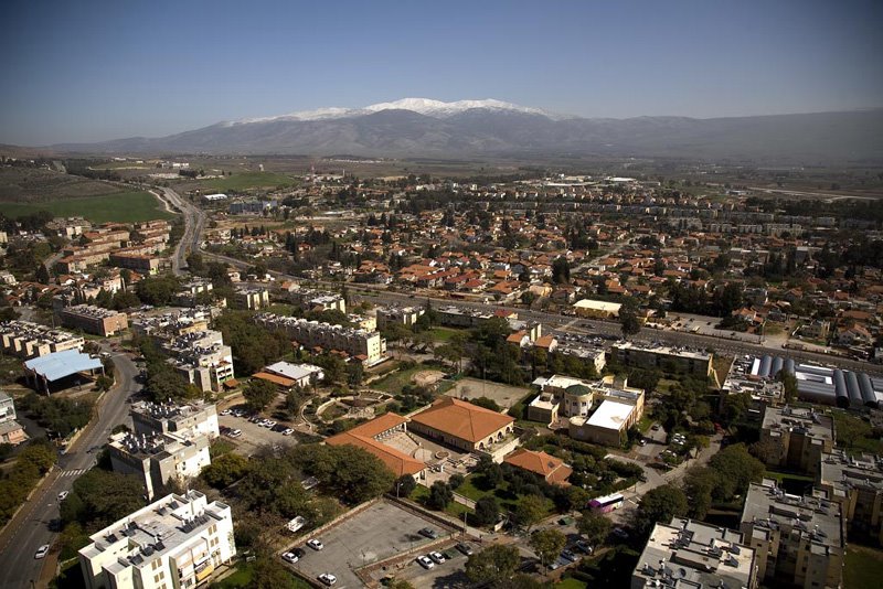 Kiryat Smona facing Hermon Mountain