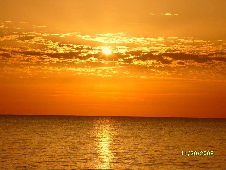 Sunset at Nahariyas sea shore
