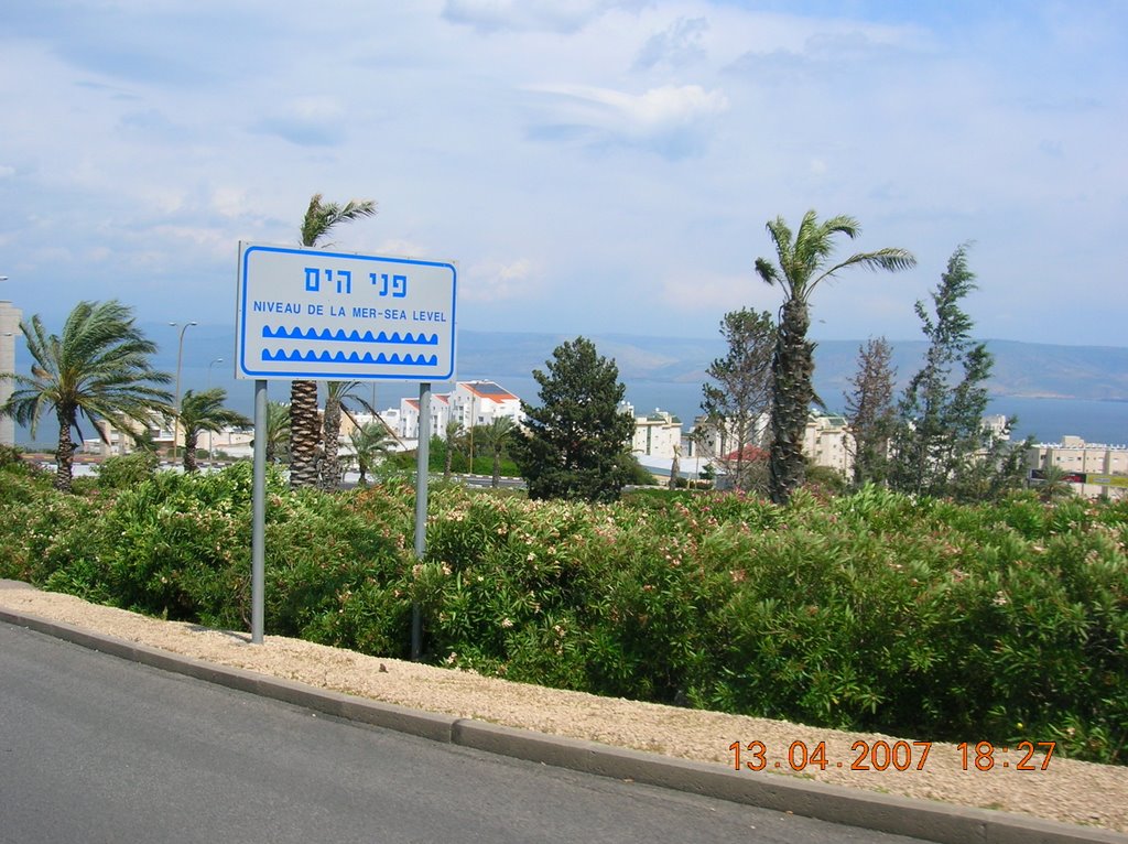 The sea level - next to Tveria