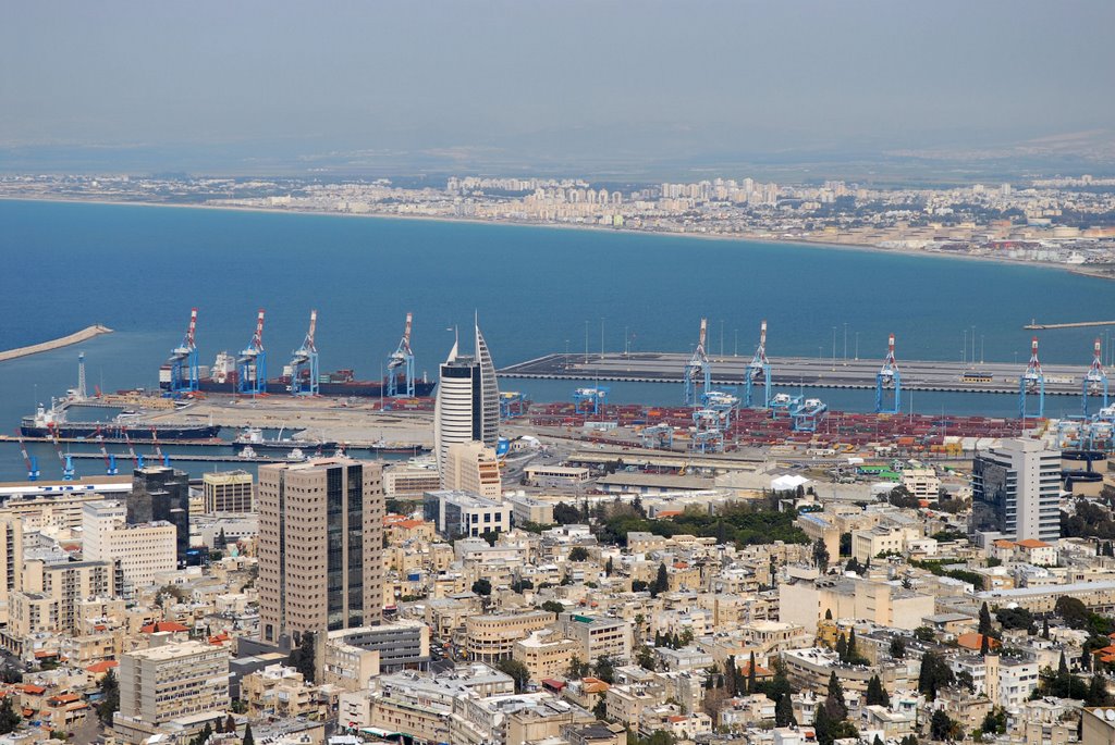 Haifa. View from Louis Promenade (mount Carmel)