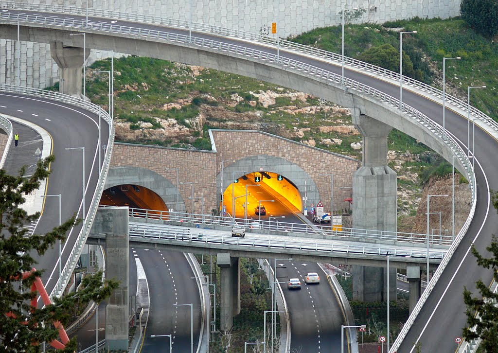 The Carmel Tunnels, a view from Abba Hillel Silver, Haifa (26-MAR-11)
