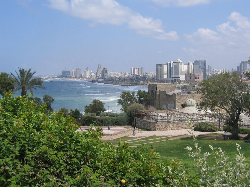 Old Jaffa: a view to the shoreline of Tel-Aviv