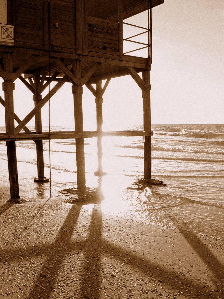 on sea shore