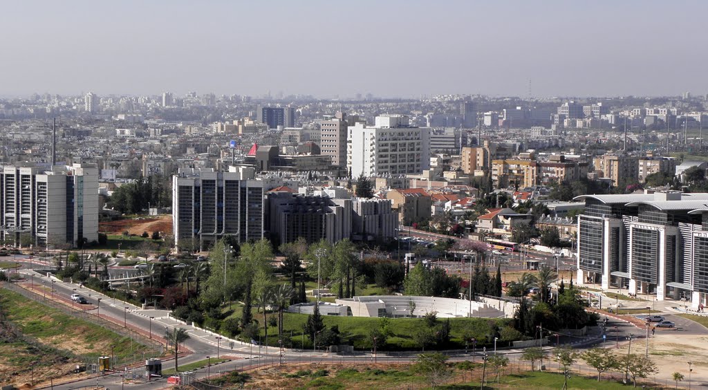 Bar Ilan University and Givat Shmuel, view from Condo Tower