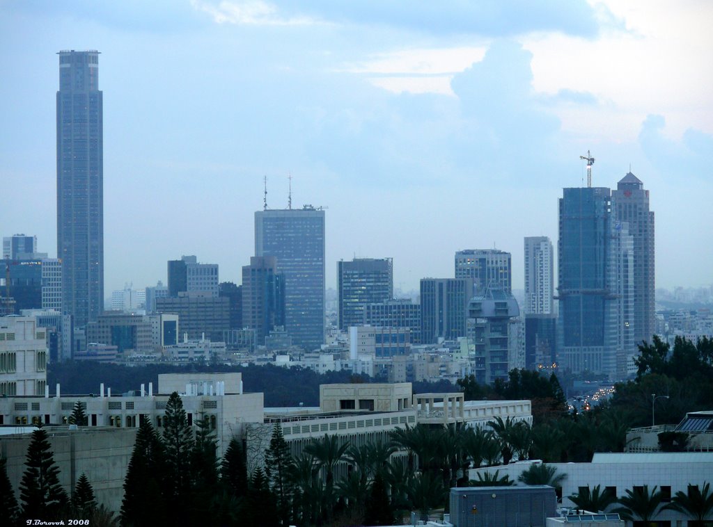 Between evening and night, Tel Aviv from TAU