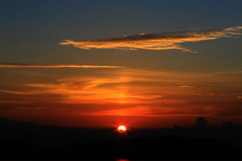 Sunrise from Observatory hill, Darjeeling