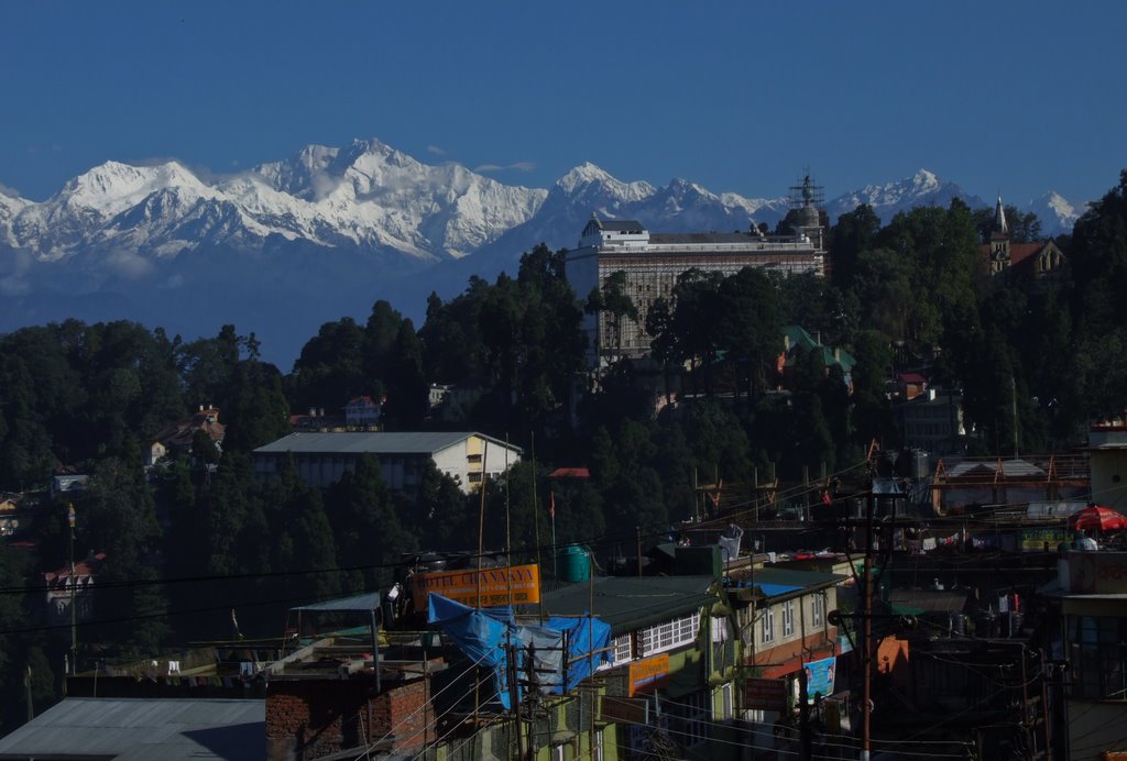 Kanchanjunga mountain from Darjiling town.