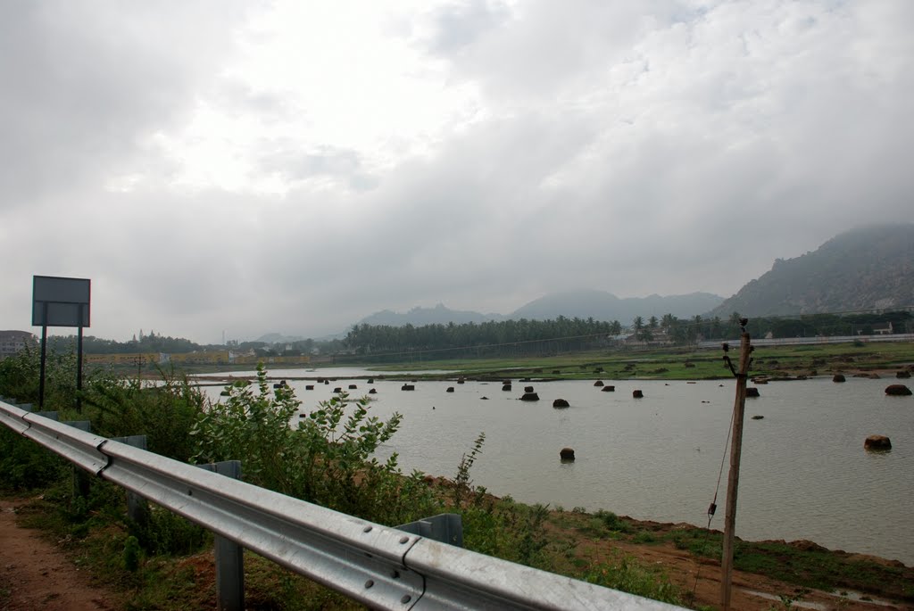 Water body along the NH4 close to Chitradurga in Karnataka, India