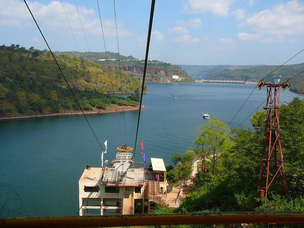 Ropeway to Pathala Ganga at Srisailam Reservoir