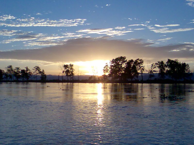 Brahmaputra during sunset