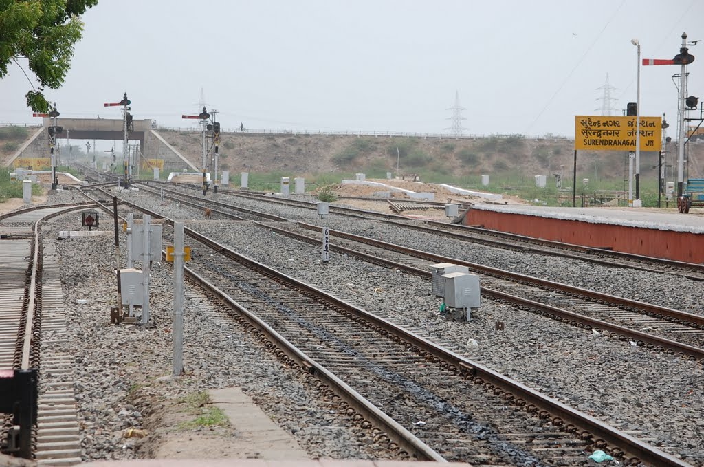DPAK MALHOTRA, view of Flyover from Surendernagar Junction Railway Stn, Platform, गुजरात भारत Gujarat Bharat ગુજરાત ભારત દેશનું
