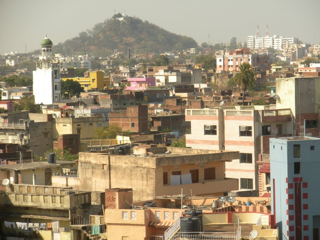 view of pahari mandir from p.p compound