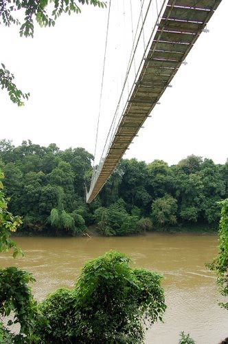 HANGING BRIDGE A CROSS CHALIYAR RIVER NILAMBUR by Jomon Joseph  kuzhikalayil