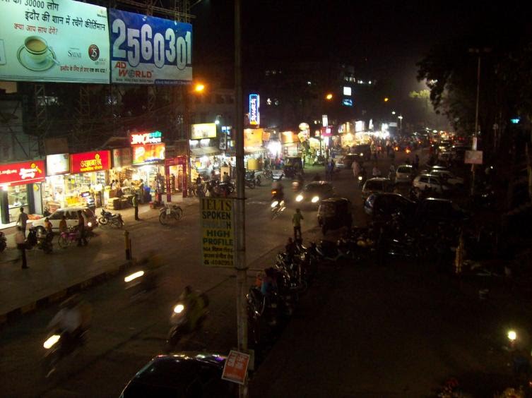 56 Dukan at night indore