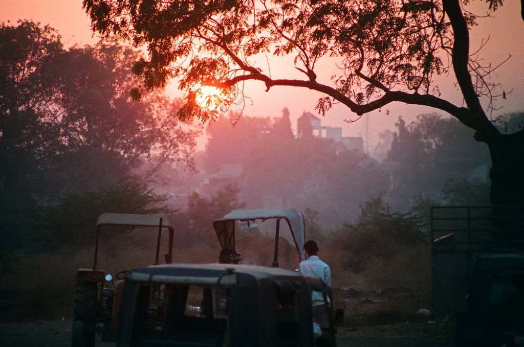 sunset in raver, february 2009