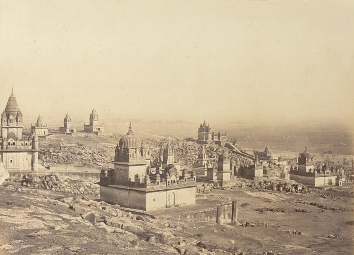 sonagiri jain temples old photo (not so white as today)
