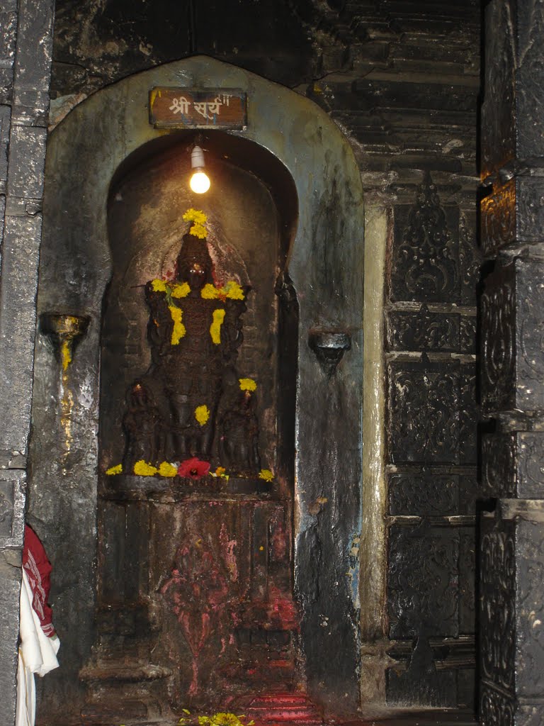 sungod inside mahalaxmi temple of kolhapur,kolhapur