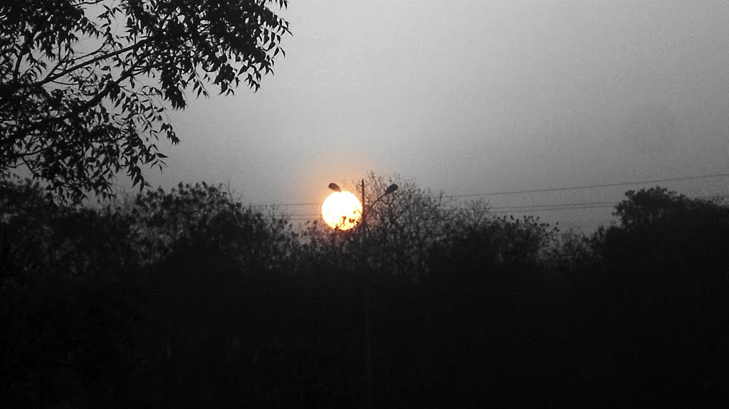 sun with street lamp