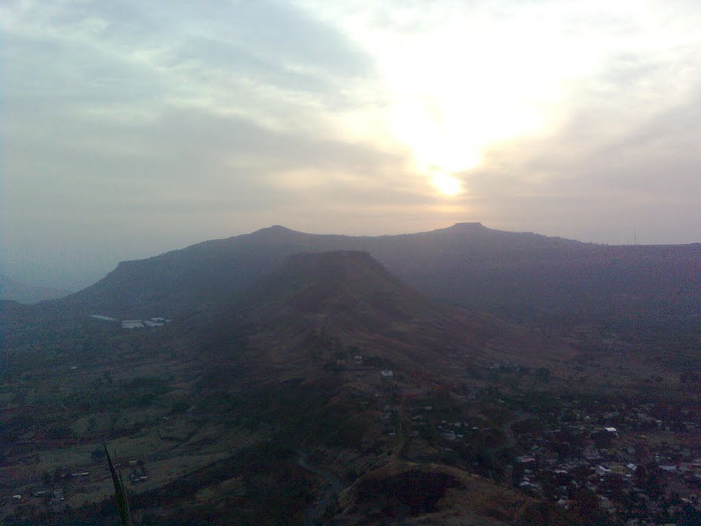 View of Banda peak from Ajinkyatara Fort