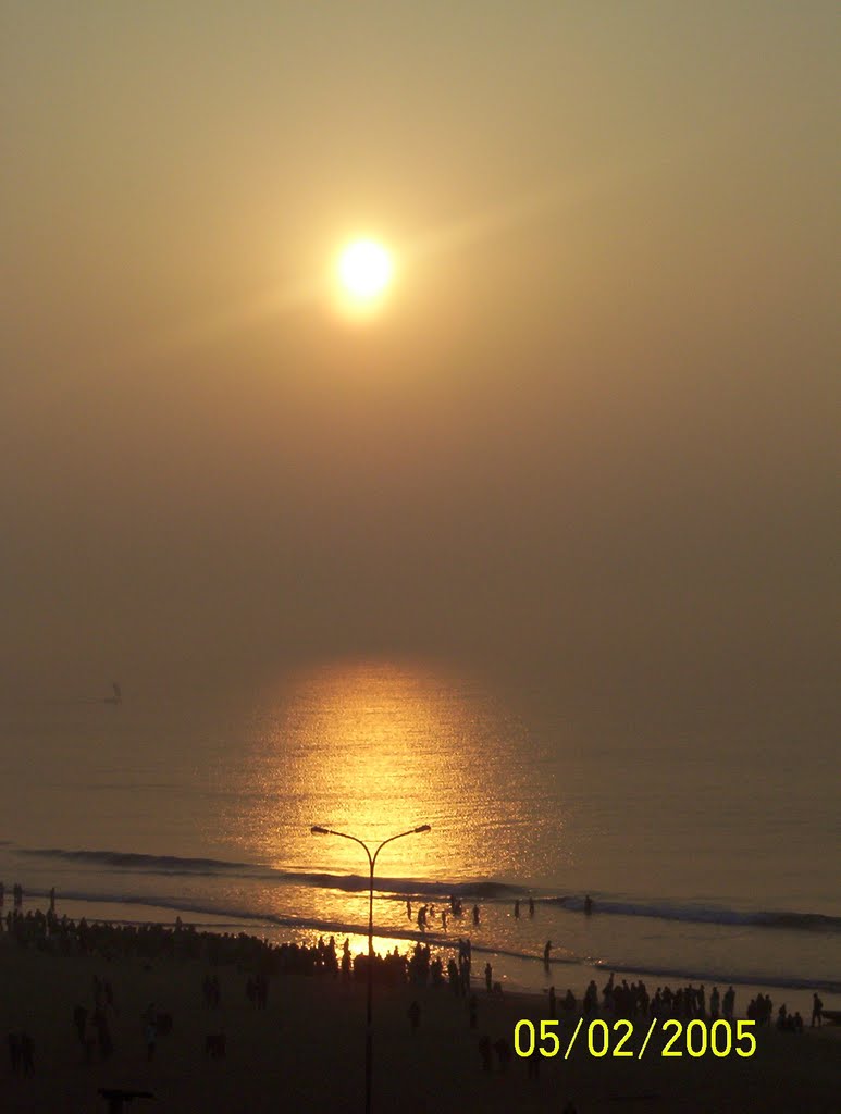 Sunrise at Puri Sea beach, India