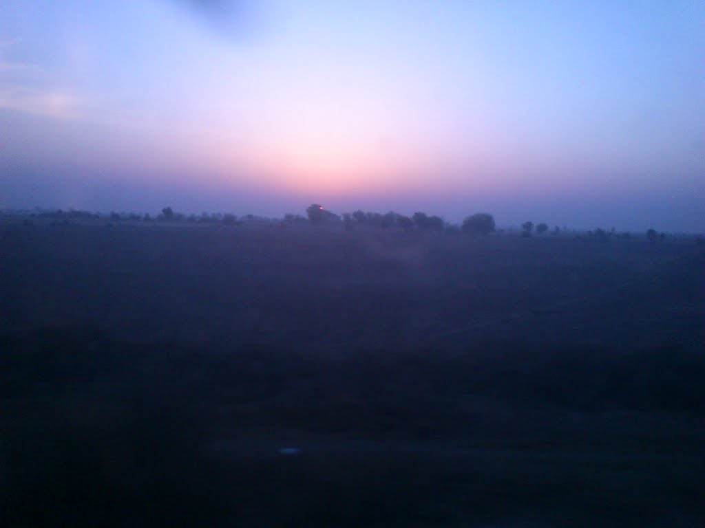Sunrise at outskirts of chaksu