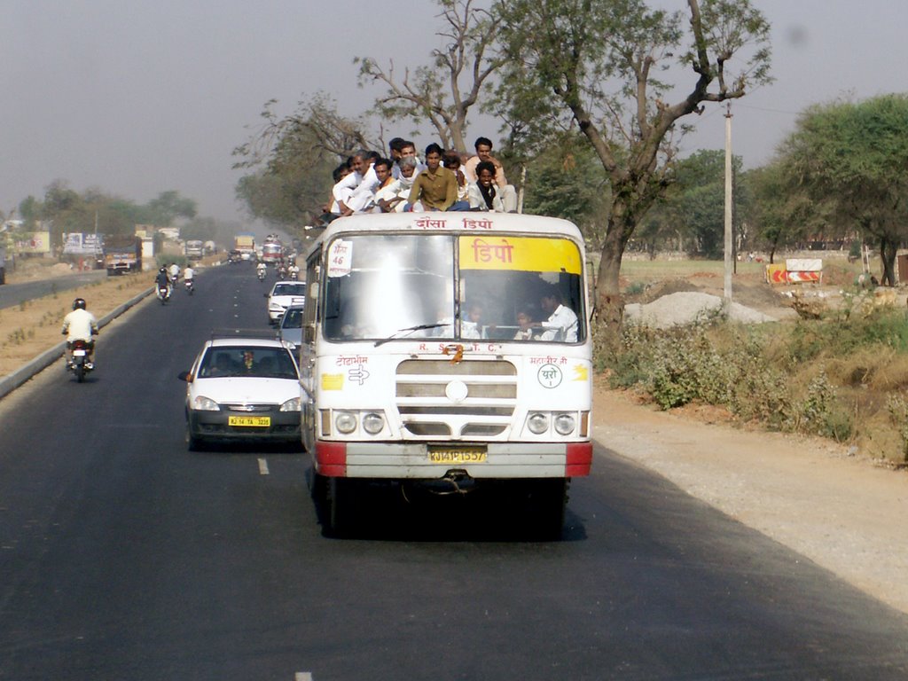 Bus on the highway