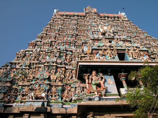 Tamil Nadu Meenakshi-Sundareswarar temple tower
