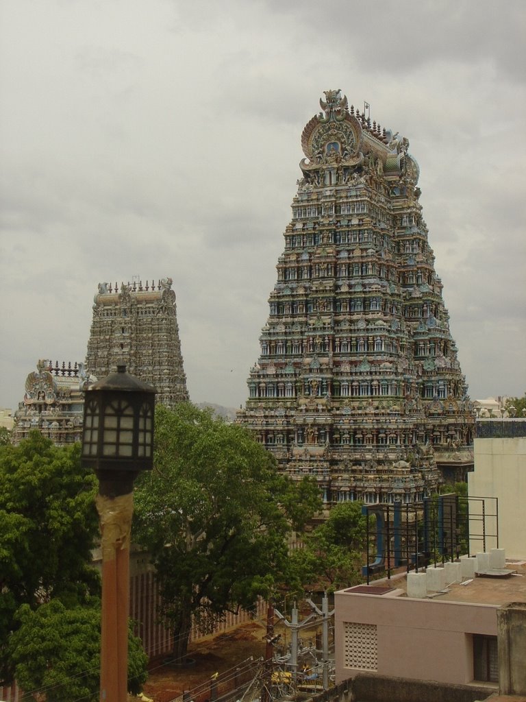 Meenakshi Amman temple -  view from the other side of N Chitral St