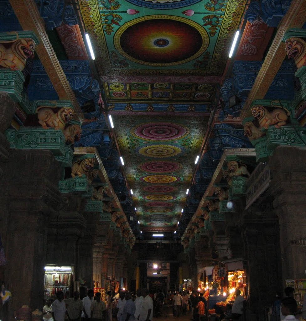 View of corridor at night Madhurai