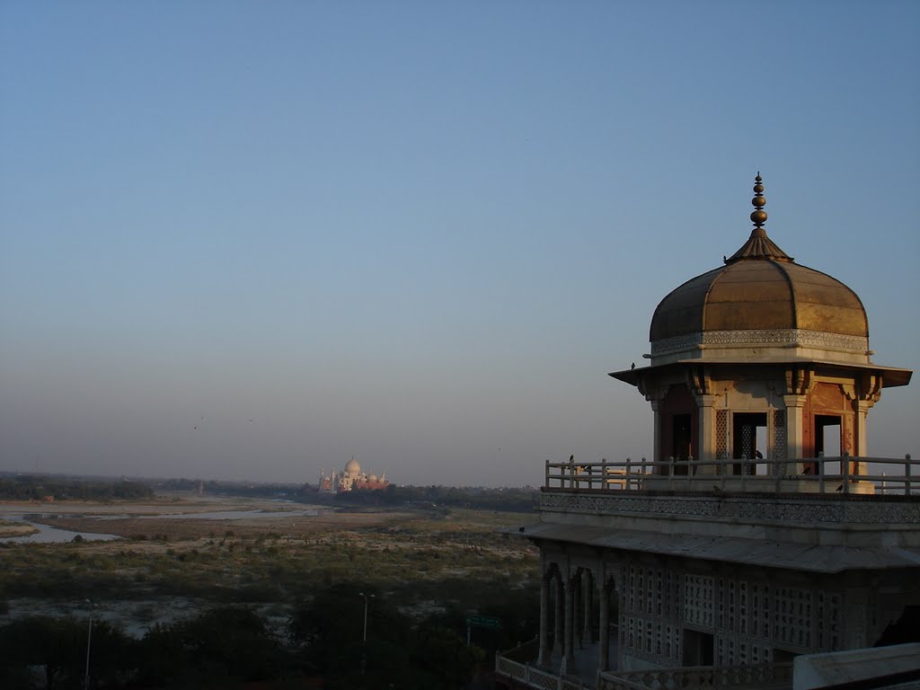 View Of Taj Mahal From Fort, Agra, Uttar Pradesh, India