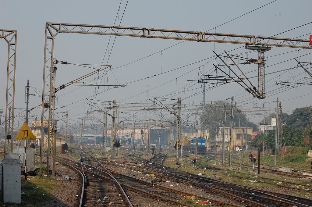 Dpak Malhotra, Zig Zag of Railway Lines, इलाहबाद रेलवे स्टेशन, Allahabad Junction, दिल्ली - बिहार - बंगाल - असम रेल मार्ग, उत्तर प्रदेश राज्य भारत, Uttar Pradesh, Bharat