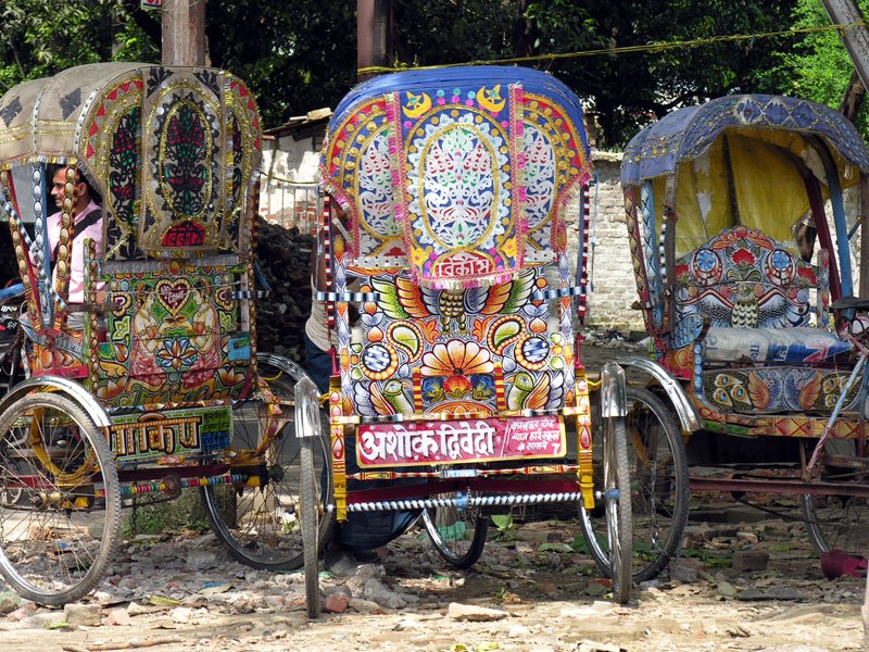 Rickshaws at rest