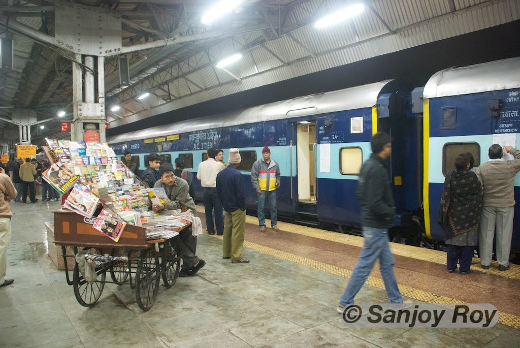 Bookseller at Allahabad Railway Station, UP, India.