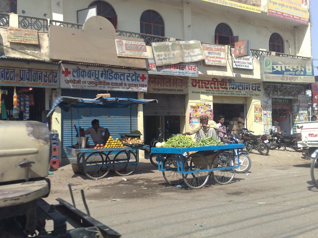 selling fruits & vegetables