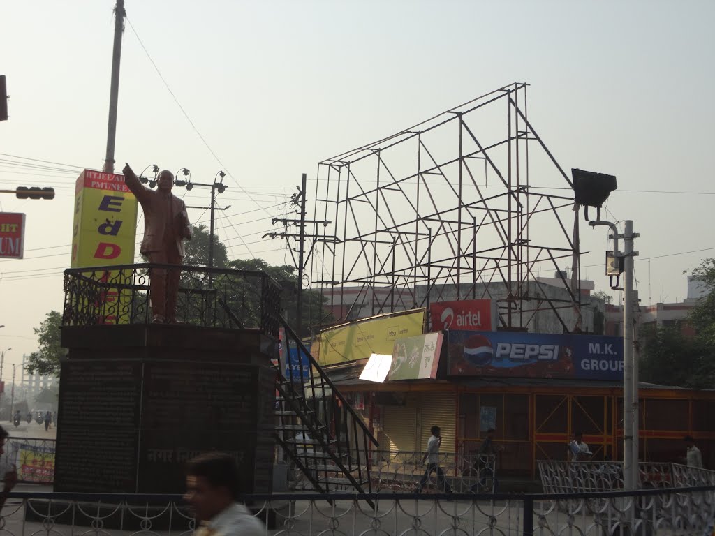 STATUE OF Dr. B.R. AMBEDKAR, Diwani Kachehri Chowk, Gorakhpur, Uttar Pradesh, India