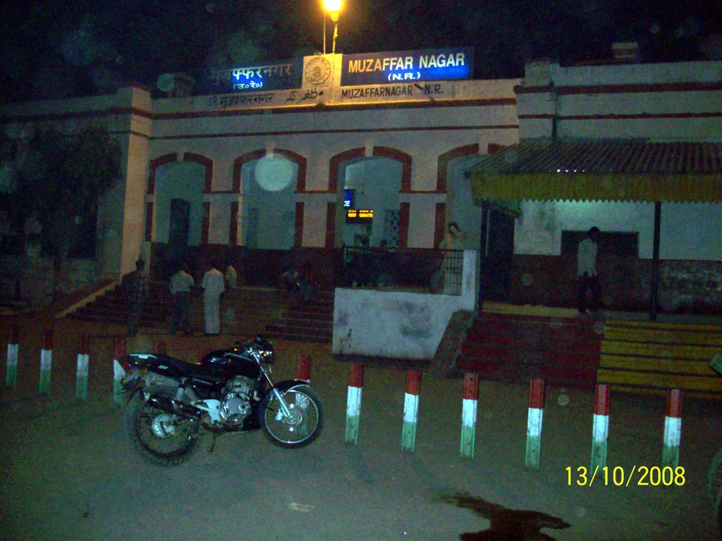 Muzaffarnagar Railway Station at night