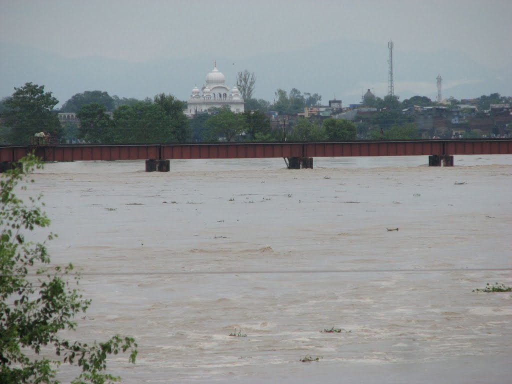 Pilibhit,Gurudwara from Devha bridge,