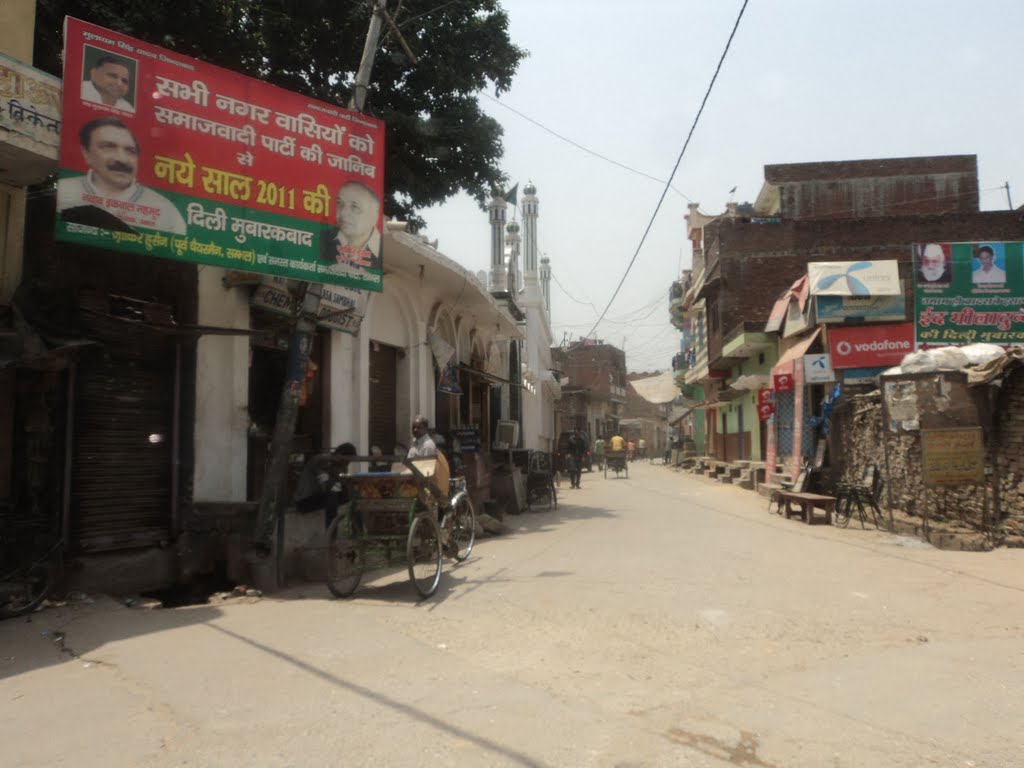 A street scene in Sambhal