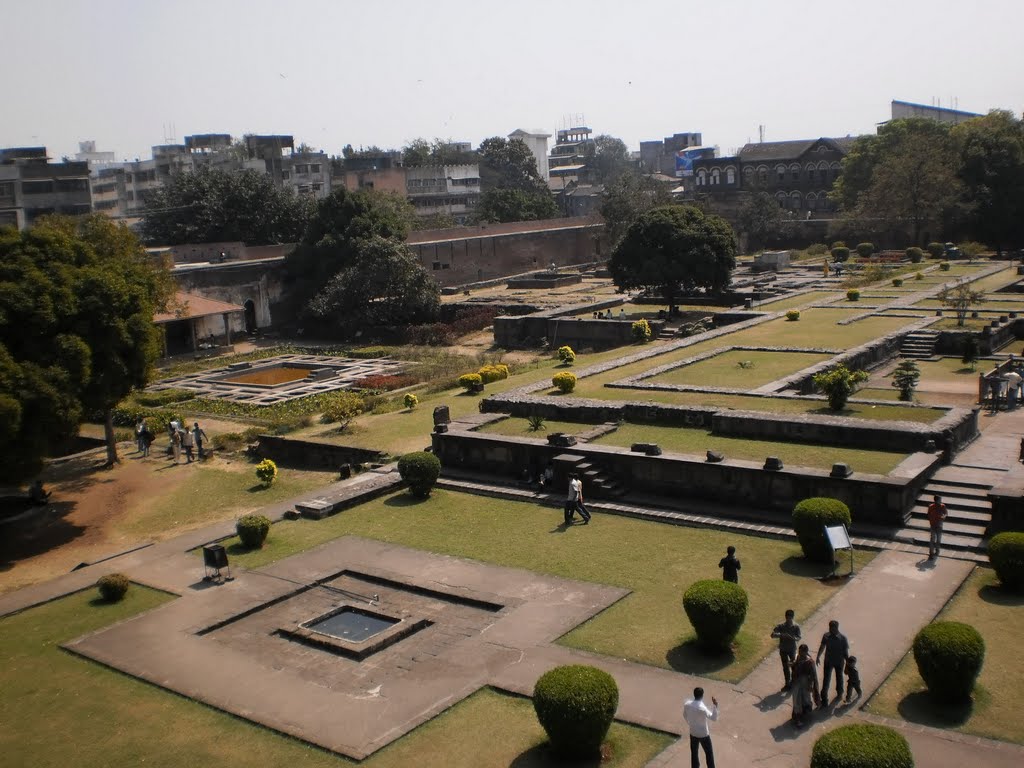 Layout inner main courtyard and fountains,Shaniwar wada.