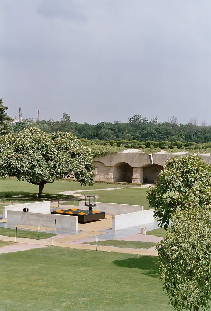 India - Delhi - Memorial to Mahatma Gandhi