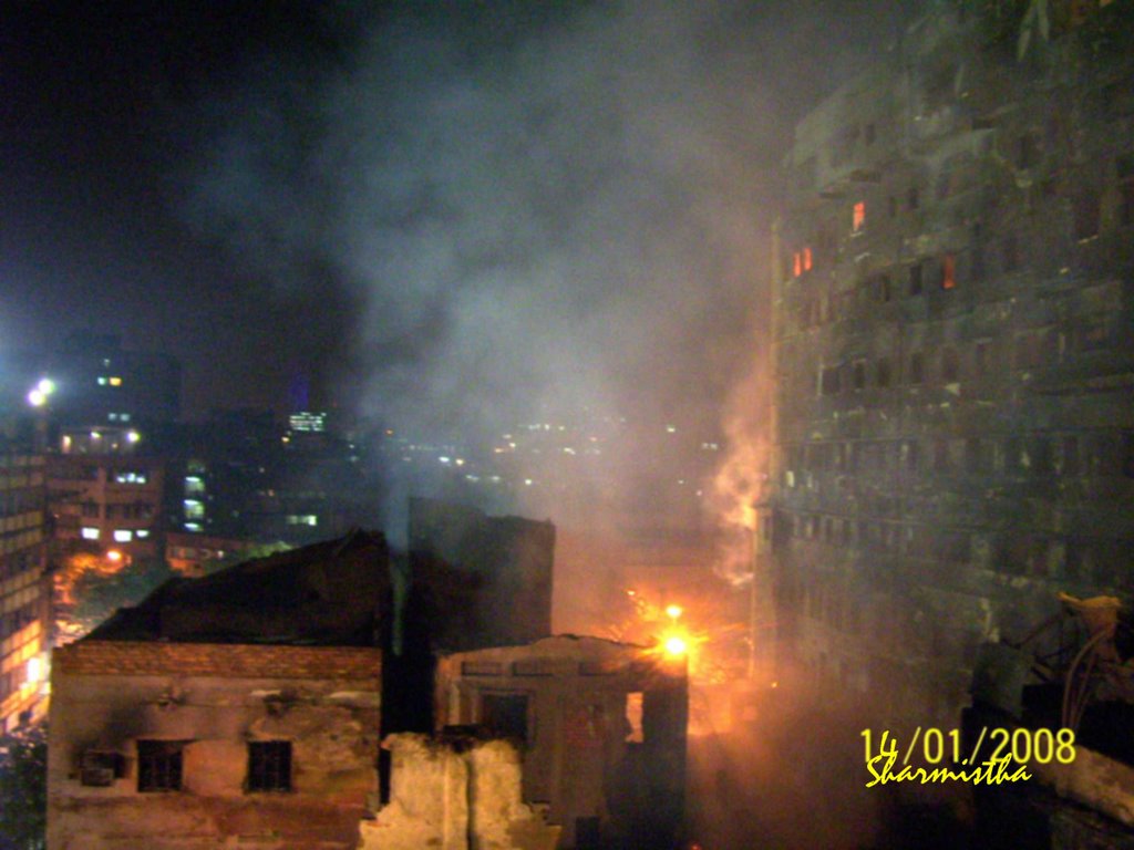 "VICIOUS TRADITION" NANDALAL MARKET FULL OF FIRE INSIDE FOR 4 DAYS AND EMITING SMOKE IN THE SKY.