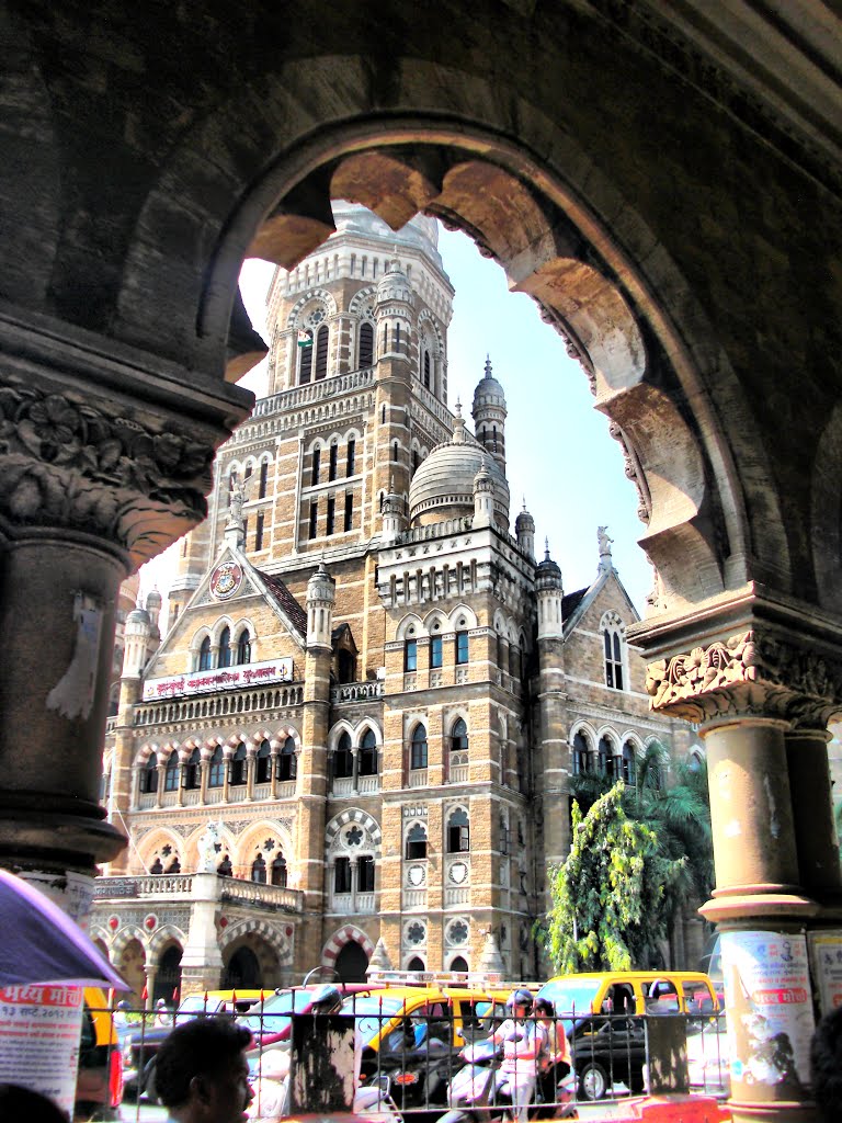 Mumbai Municipal corporation building,view from Victoria terminus