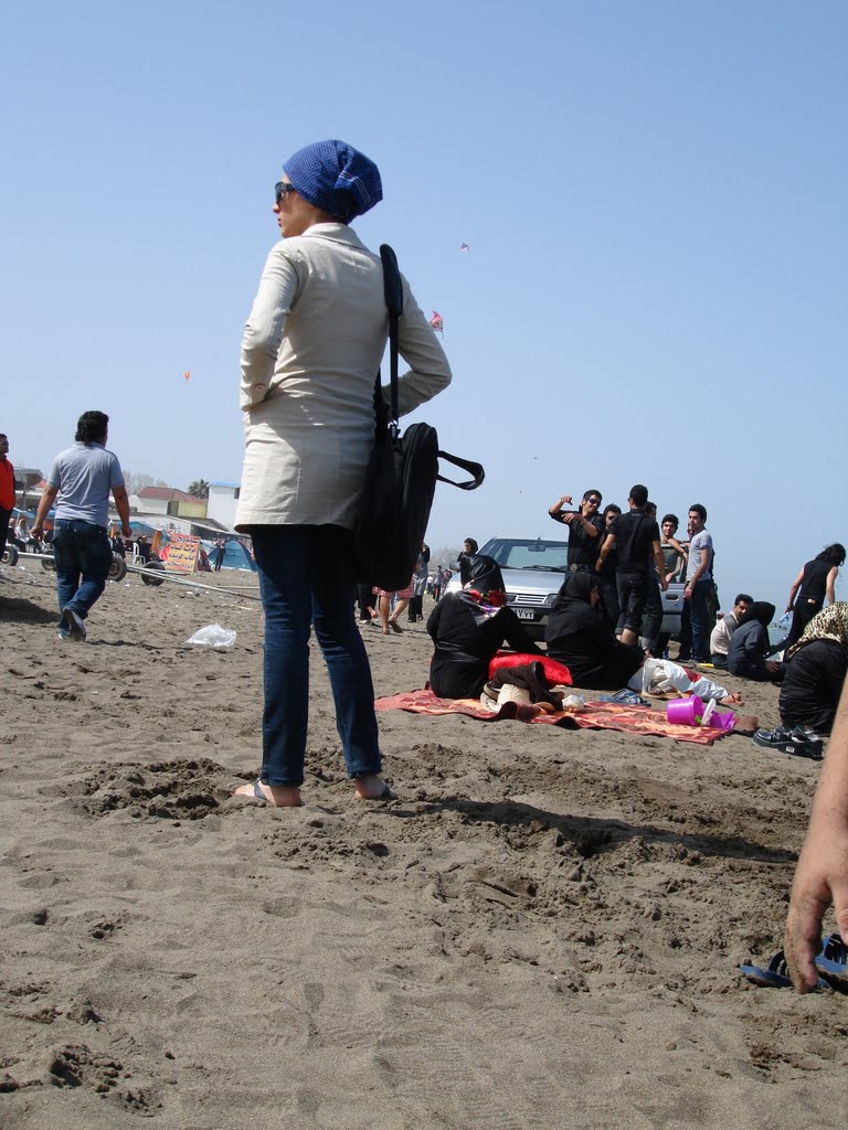 Lady on the beach
