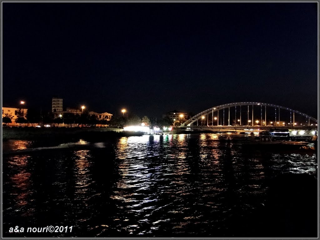 Babolsar second bridge at night