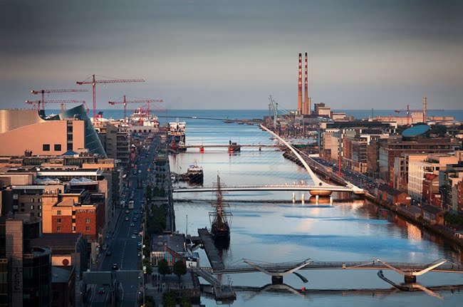 Evening, Dublin, Docklands, Ireland.